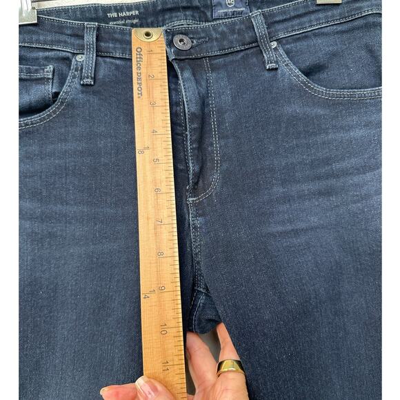 AG The Harper Straight Jeans Dark Wash Black-Blue Women’s 29R - Picture 12 of 13